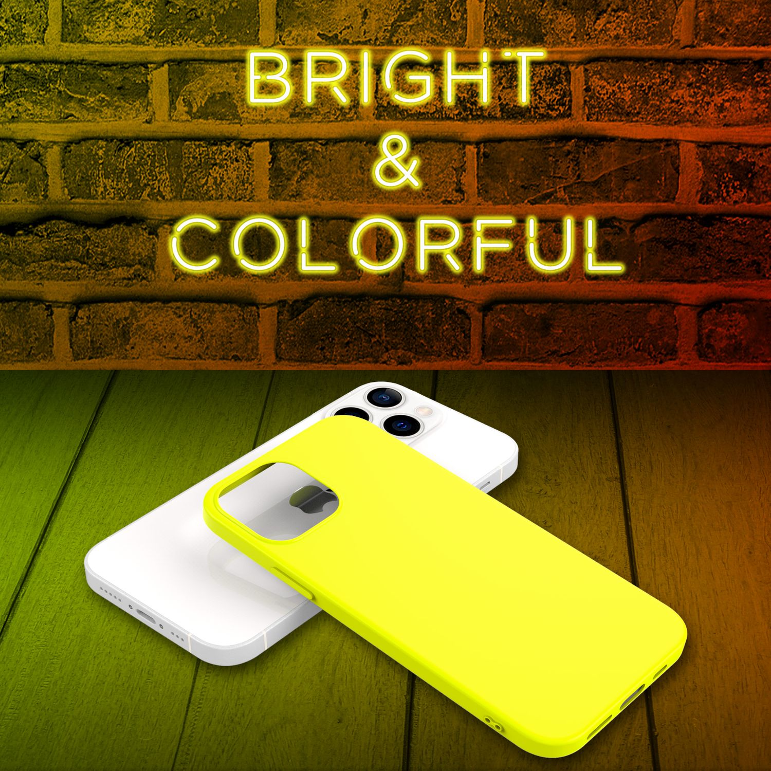 Silikon Apple, Gelb Neon 13 Hülle, Pro, NALIA iPhone Backcover,