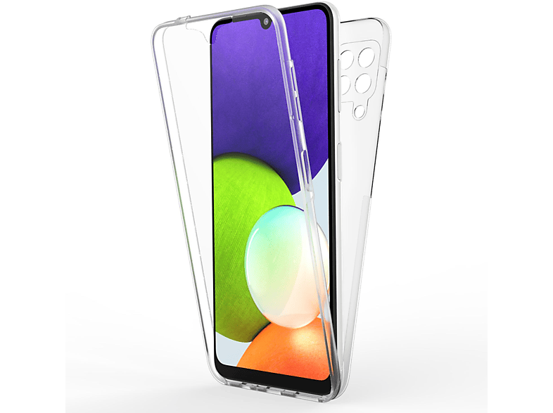 NALIA Klare 360 Galaxy Backcover, Transparent Samsung, A22, Grad Hülle