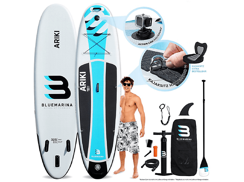 BLUEMARINA SUP Board Ariki 325 x 86 x 15 cm Stand Up Paddle, Weiß
