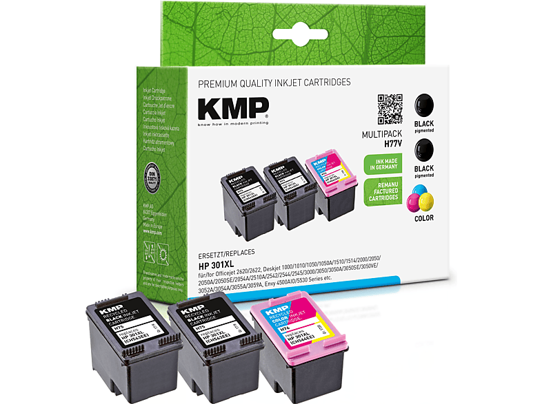 hurken zeven Lenen KMP ersetzt HP 301XL Tintenpatrone Multipack 5-Farben (Schwarz, Schwarz,  Cyan, Magenta, Gelb) (301XL) | MediaMarkt