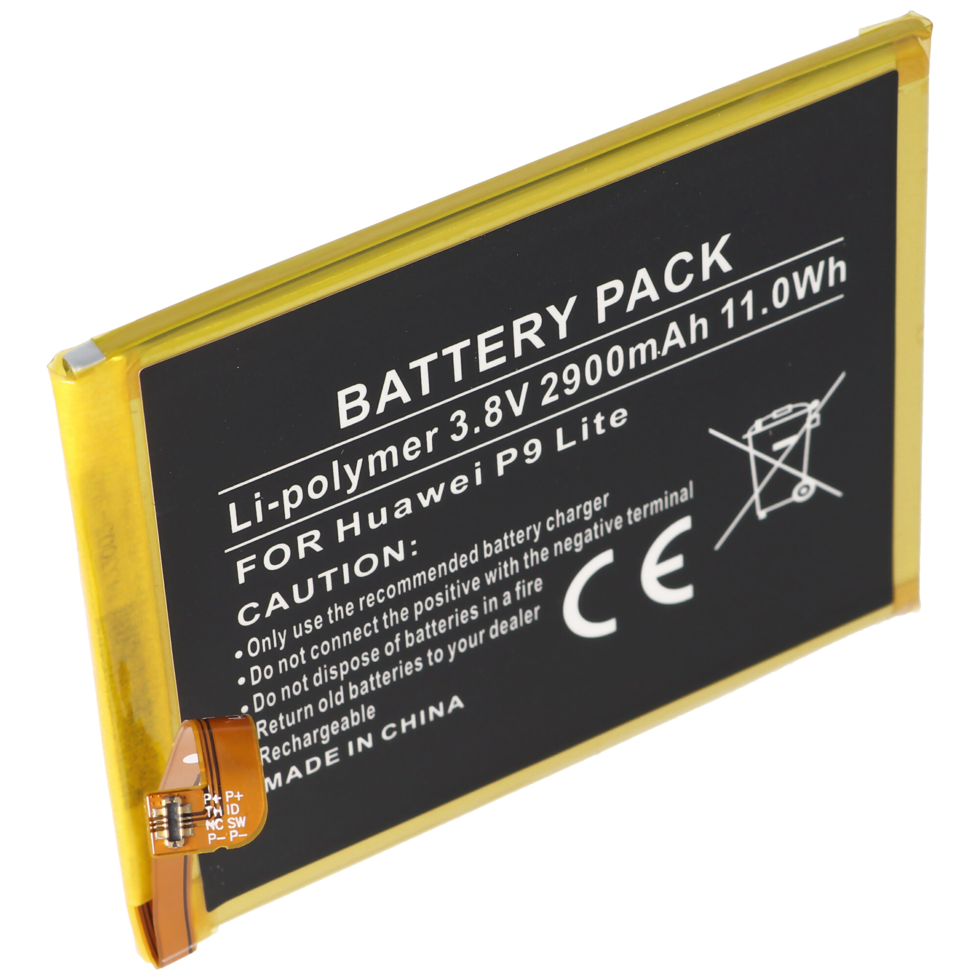 Huawei P9 Lite pil, 3.8V 2900mAh, Li-polimer, Çin'de üretilmiştir.