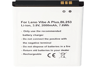 ACCUCELL Akku passend für Lenovo Vibe A Plus, BL253, A1000, A1010A20, A2010, A2580, A2860 Li-Ion, 3,8V,... Li-Ion - Lithium-Ionen Smartphone-Akku, 2000 mAh