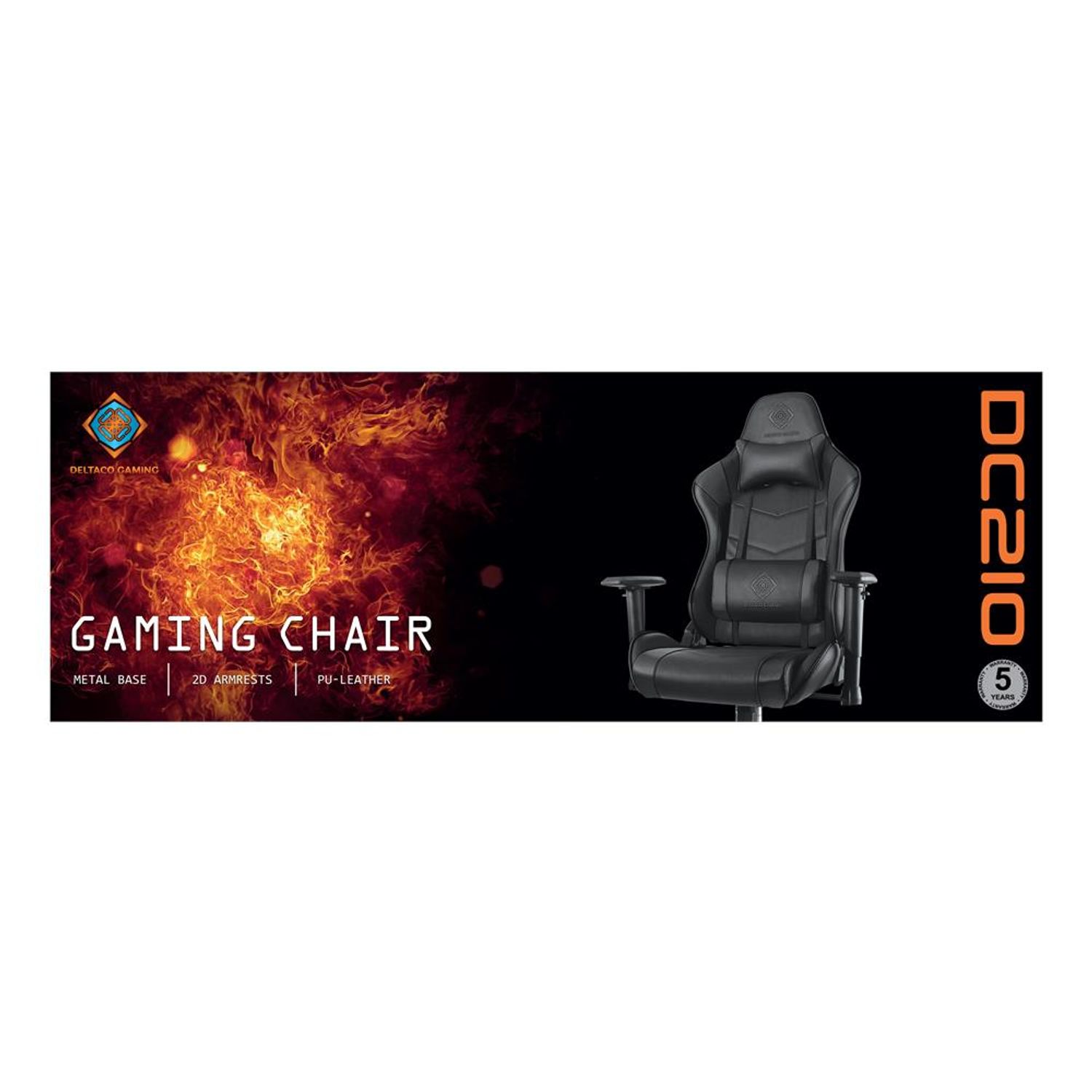 Jumbo DELTACO schwarz Gaming Stuhl, GAM-096 GAMING