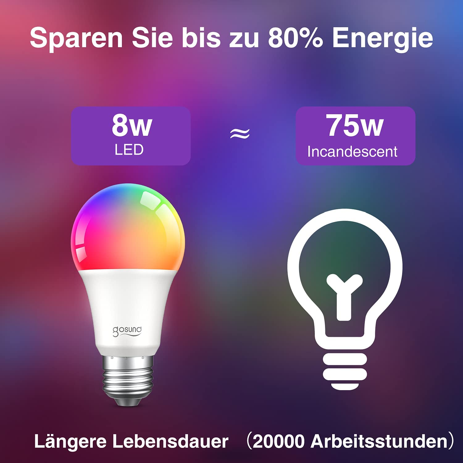 Glühbirne NiteBird WB4 GOSUND Mehrfarbig Glühbirne Smarte LED