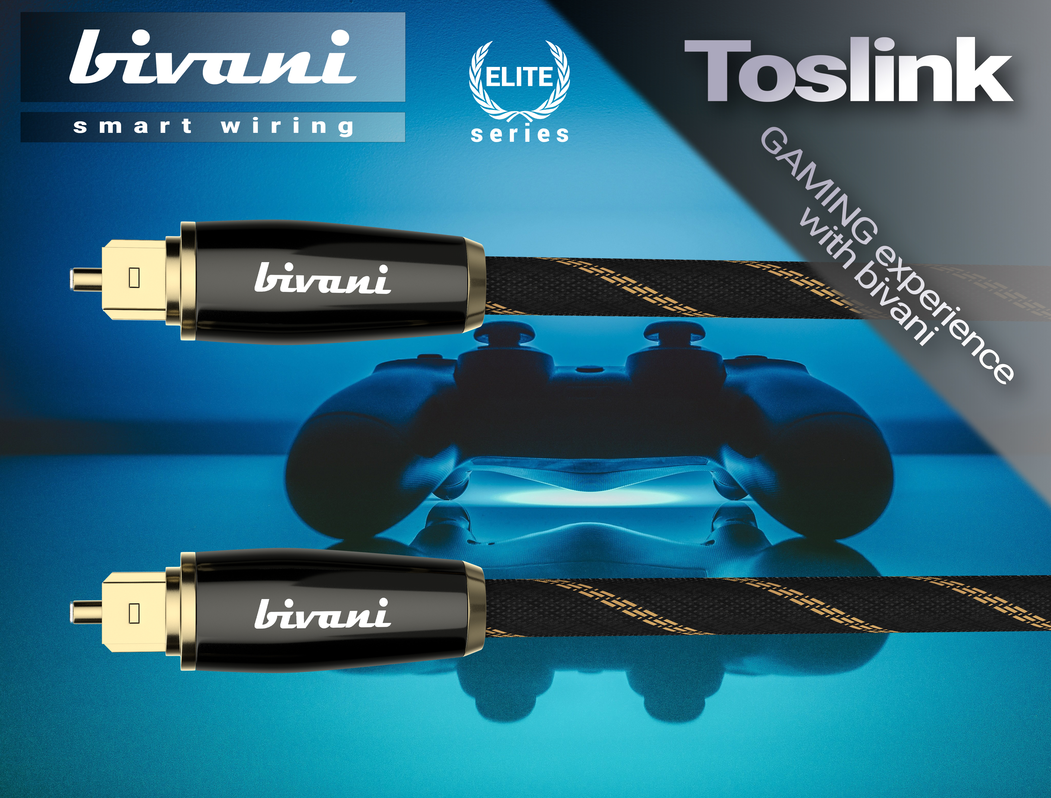 BIVANI Premium optisch digitales Toslinkkabel, m 3 Glasfaserkabel Elite-Series, 
