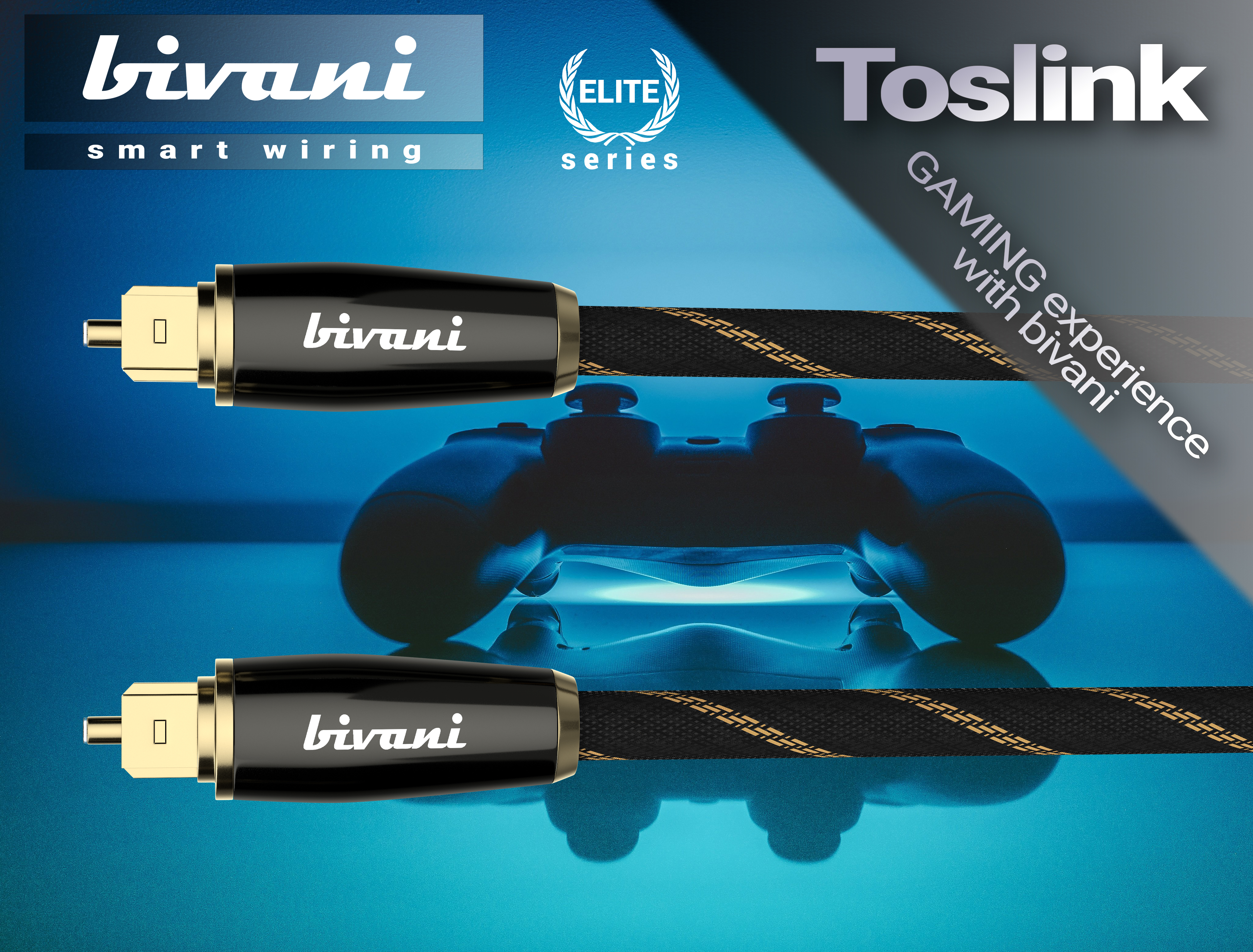 BIVANI Premium optisch 1 m - Toslinkkabel, Elite-Series, digitales Glasfaserkabel