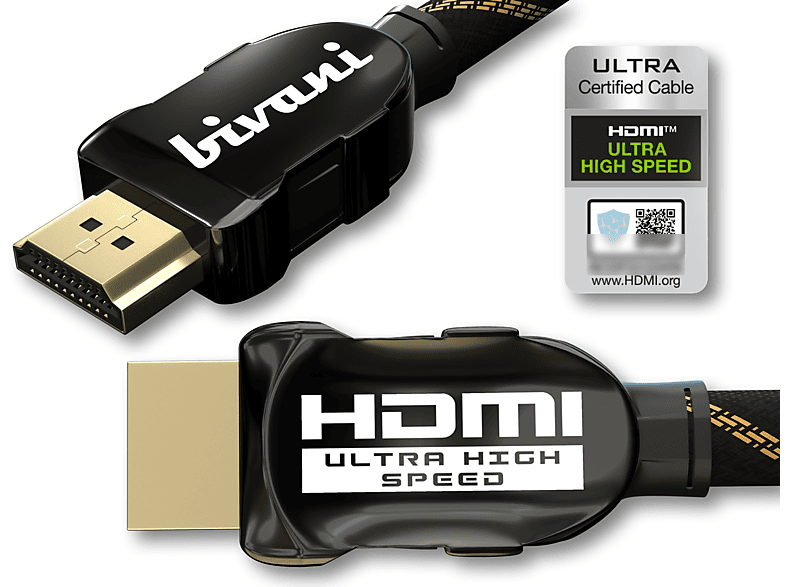 BIVANI Premium 2.1a HDMI High-Speed 2.1a Kabel High-Speed Kabel Ultra - 8K Ultra Gbps Elite-Series 48