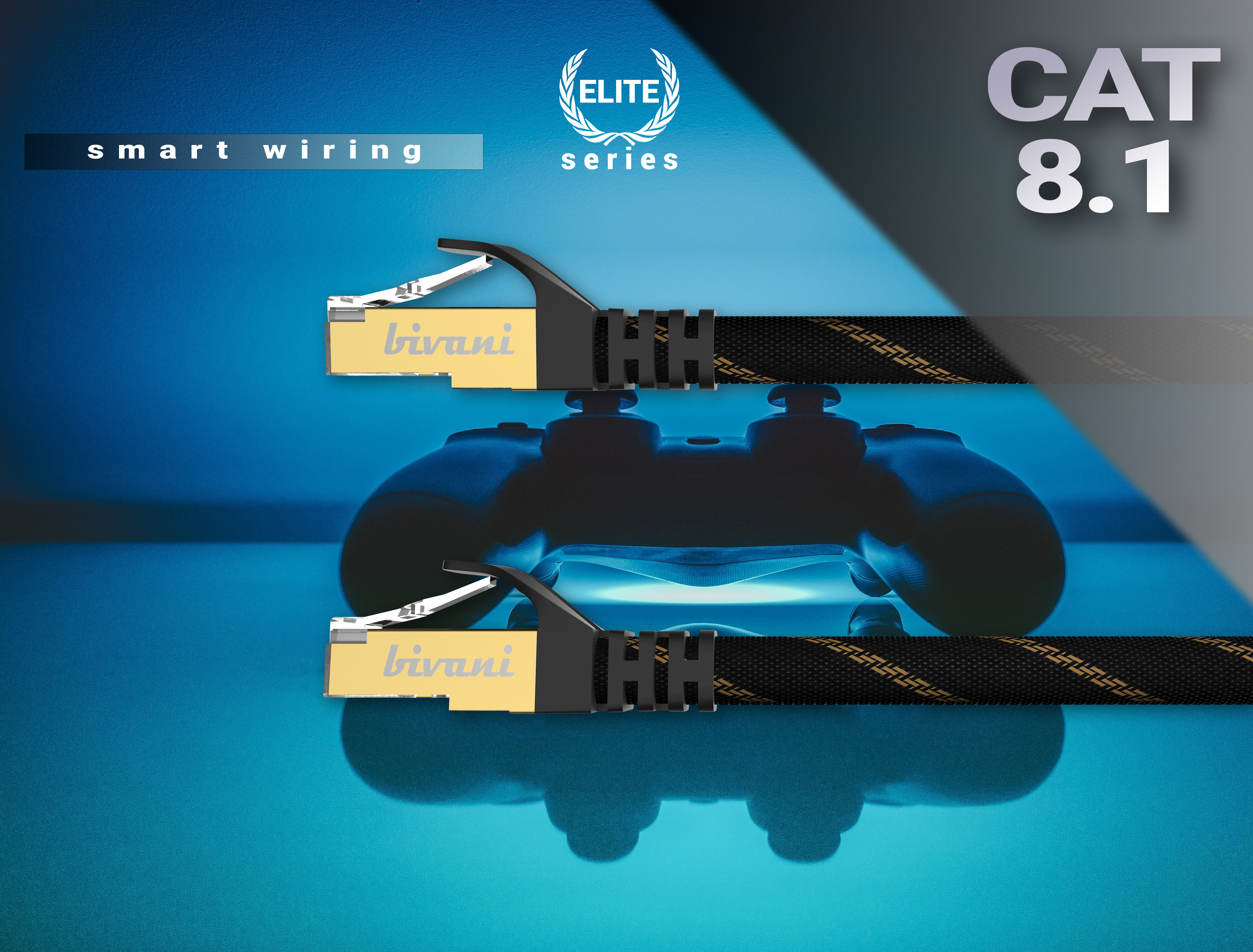 m - Kabel 15 40 8.1 BIVANI Gbps CAT Premium Netzwerkkabel, LAN Elite-Series,