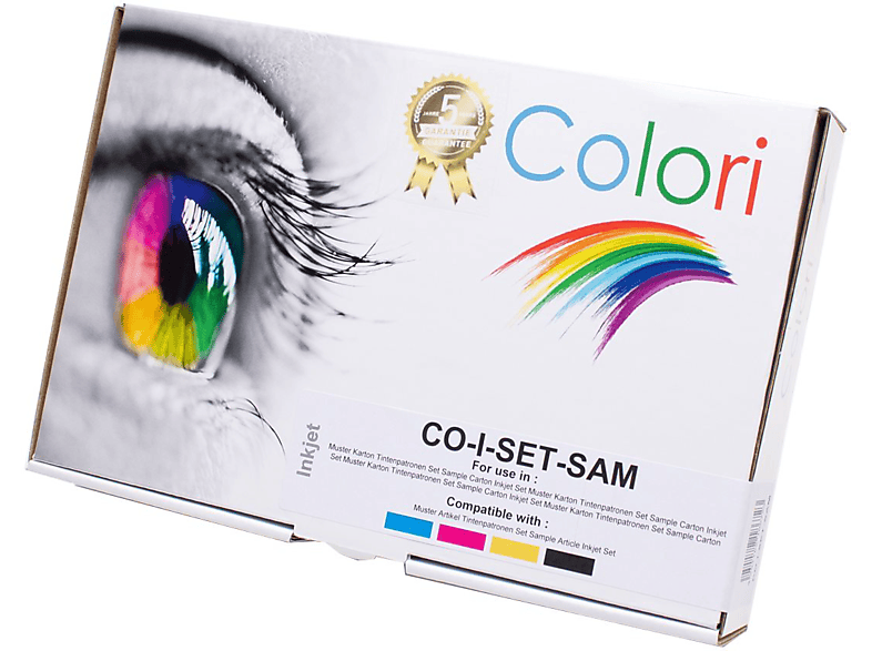 COLORI Kompatibel Set 4x Tinte CMYK (502XL BK Black C13T02W14010 C Cyan C13T02W24010 M Magenta C13T02W34010 Y Yellow C13T02W44010)