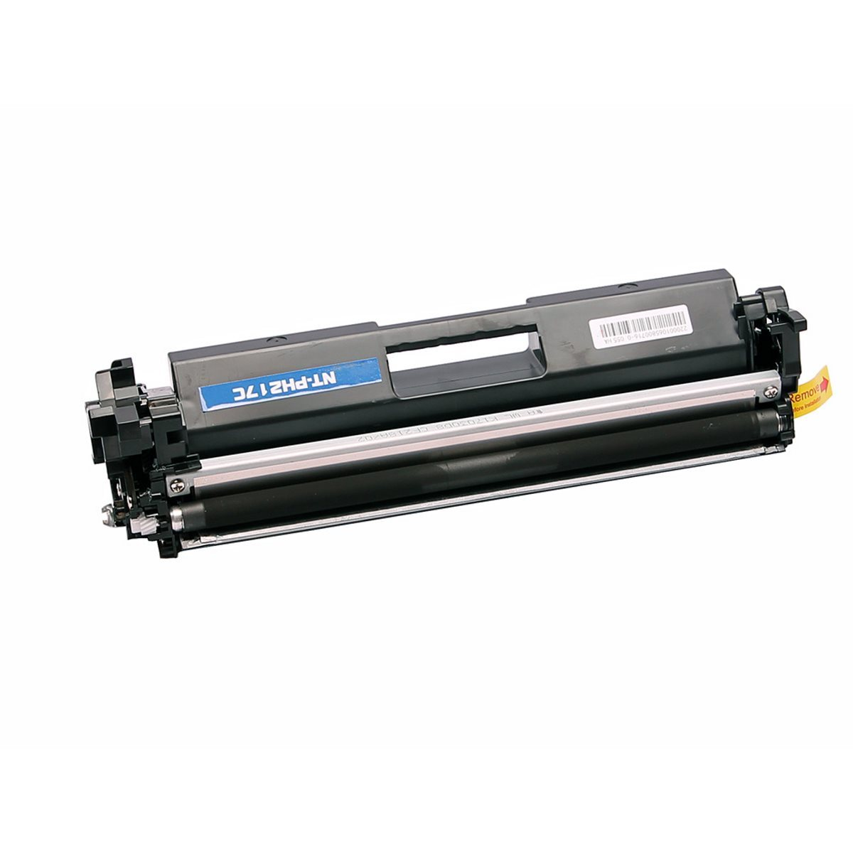 Cartuccia toner nera per stampante con etichetta 'NT-PH217C' su sfondo bianco.
