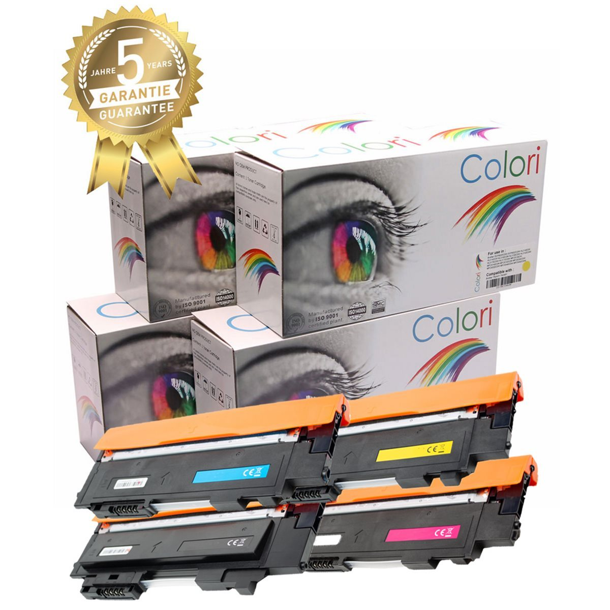 (117A W2071A W2072A 117A Yellow Toner 117A COLORI 4x CMYK Kompatibel W2070A Cyan Black Magenta) 117A W2073A Set