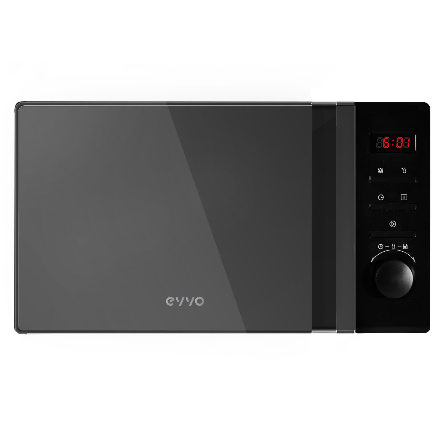 Microondas Evvo M2 mirror negro m2b 20l 1050w 1050