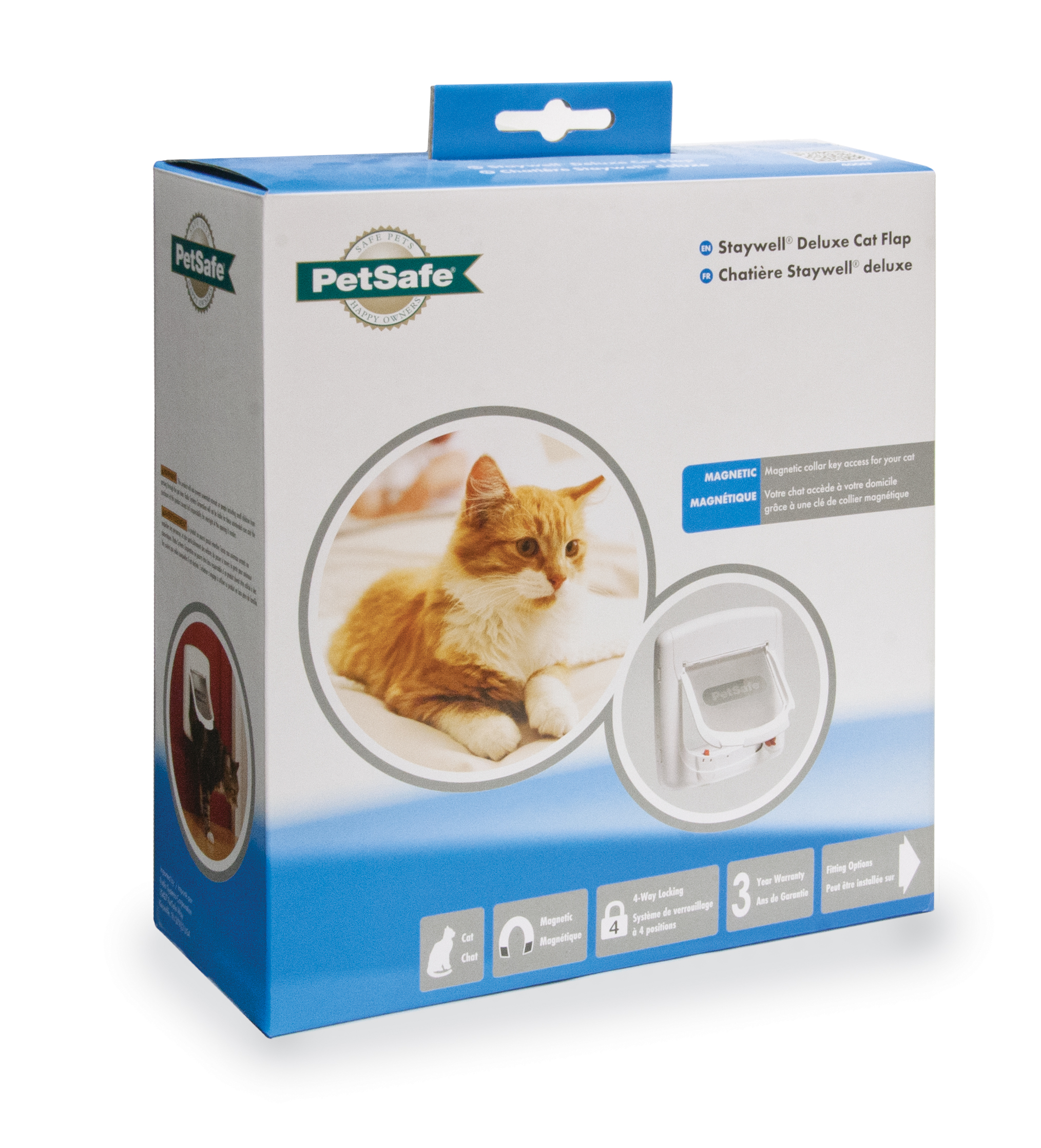 PETSAFE Staywell® Magnetische Verschlussoptionen, 4 Katzenklappe mit Weiß Katzenklappe Deluxe