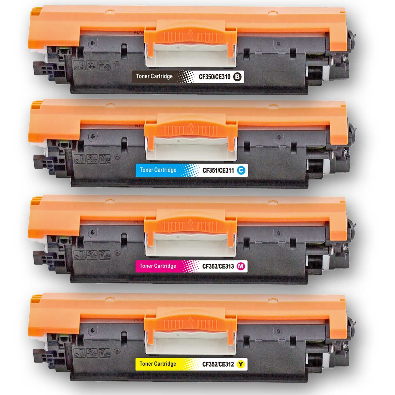 D&C C LJ Pro CP1000 Series Magenta, Cyan, Multipack (Schwarz, Gelb) 4-Farben Tonerkartusche (126A)