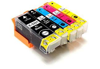 D&C Orange, T3357, 33XL, C13T33574010 Tinten Patronen Set Multipack 5-Farben (Schwarz, Fotoschwarz, Cyan, Magenta, Gelb) (T3357, 33XL, C13T33574010)