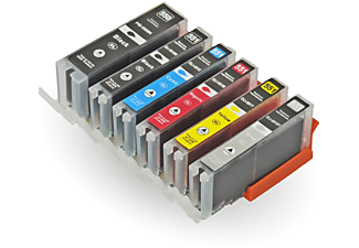 D&C PGI-550 XL, CLI-551 XL Tinten Patronen Set Multipack 6-Farben (Schwarz pigmentiert, Schwarz, Cyan, Magenta, Gelb, Grau) (PGI-550 XL, CLI-551 XL)