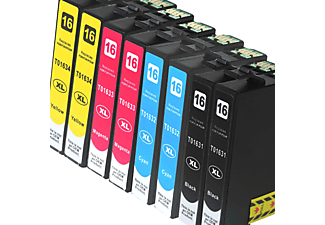 D&C 16XL, Füller, T1636, C13T16364010 Tinten Patronen Set Multipack 8-Farben (2x Schwarz, 2x Cyan, 2x Magenta, 2x Gelb) (16XL, T1636, C13T16364010)