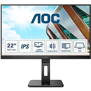 Monitor - AOC 22P2DU, 21,5 ", Full-HD, 4 ms, 75 Hz, Negro