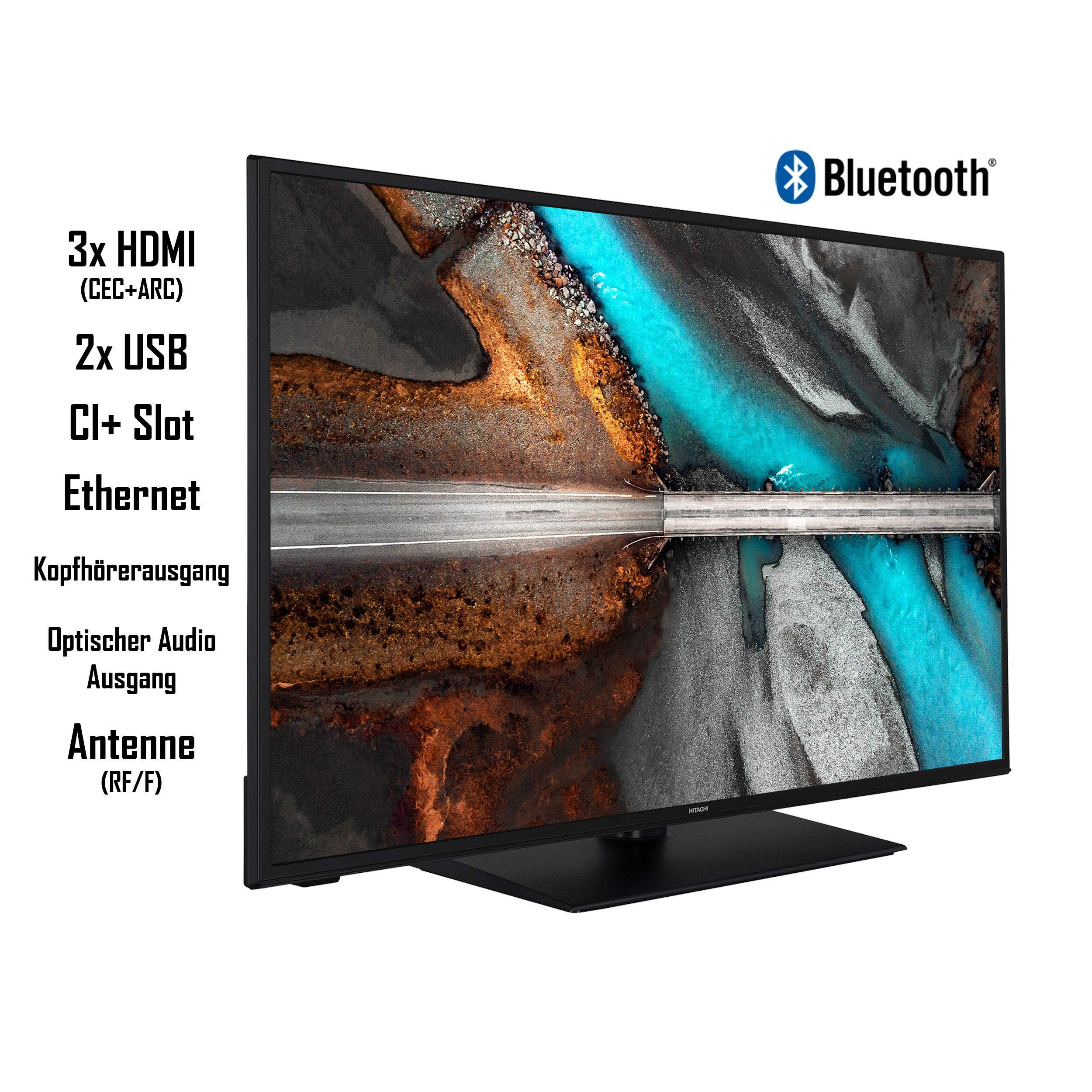 / TV) 43 Zoll HITACHI UHD cm, U43K5300 4K, 108 LED SMART TV (Flat,