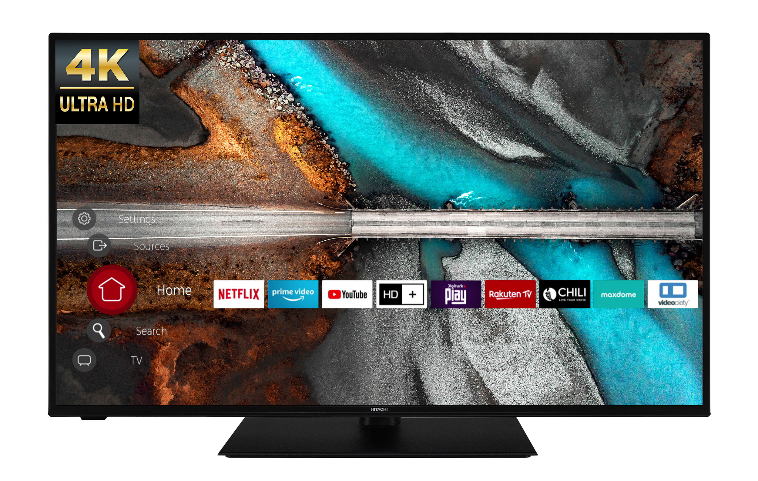 cm, SMART TV) Zoll TV 108 U43K5300 / (Flat, HITACHI 4K, 43 LED UHD