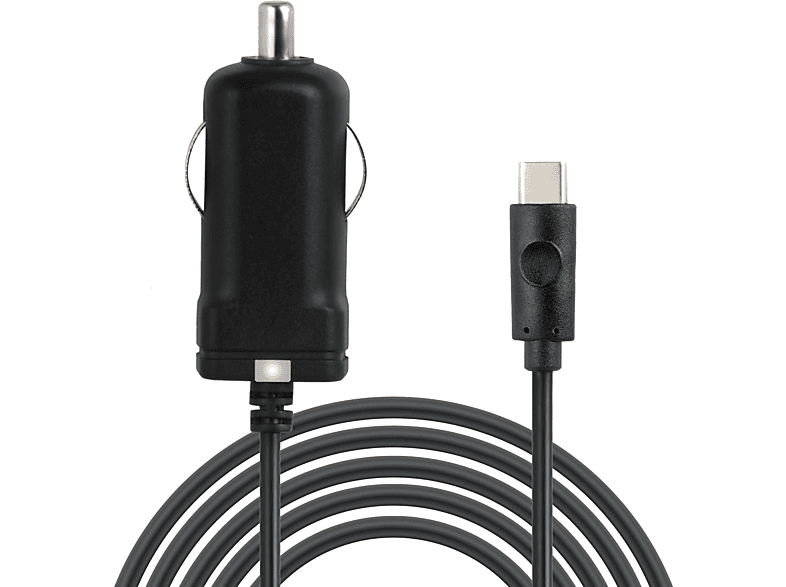 WICKED CHILI USB-C KFZ Schnelladegerät für Handy mi XL Ladekabel 150 cm / 2400mA / LED Autoladegerät Samsung, Hauwei, Xiaomi uvm, schwarz | KFZ-Ladegeräte