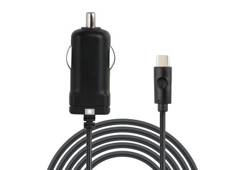 WICKED CHILI USB-C KFZ Schnelladegerät für Handy mi XL Ladekabel 150 cm /  2400mA / LED Autoladegerät Samsung, Hauwei, Xiaomi uvm, schwarz