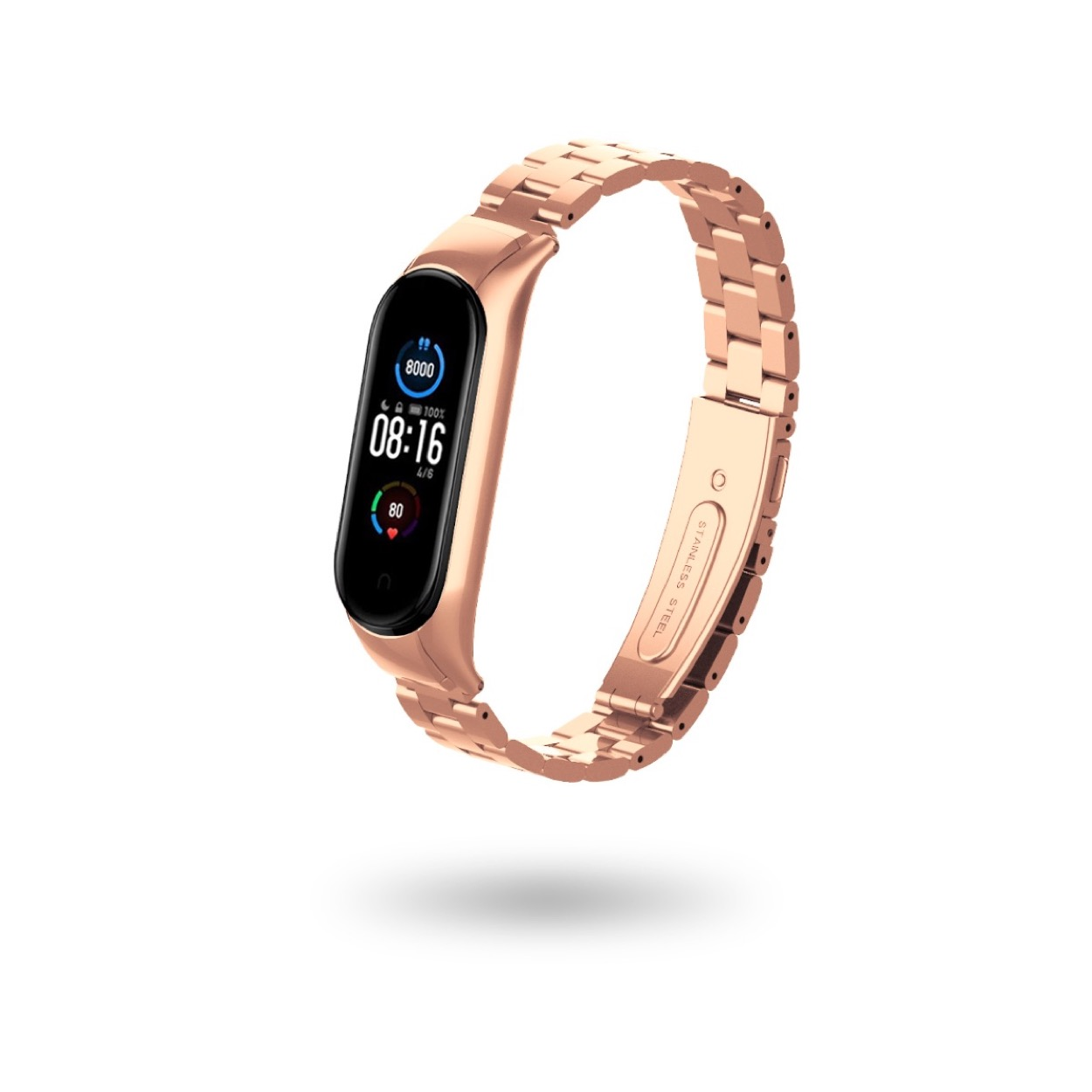 Nueboo Correa De metal rosa dorado para xiaomi mi smart band 5