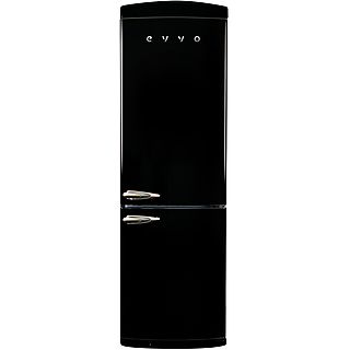 Frigorífico combi - EVVO F60 Retro Negro, 191 cm, Negro