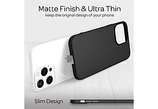 NALIA Ultra Dünnes 0,5mm Mattes Hardcase, Backcover, Apple, iPhone 13 Pro, Schwarz