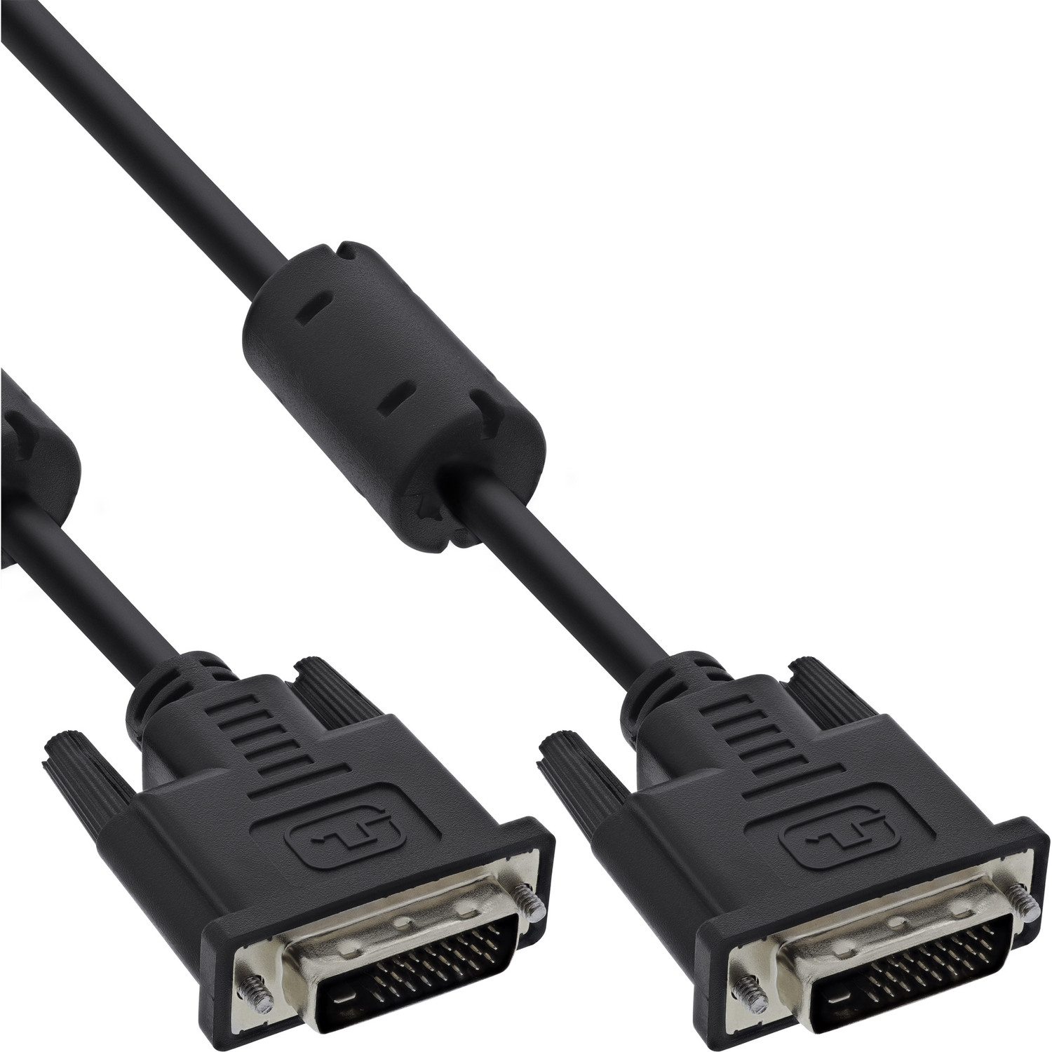 INLINE schwarz Stecker, Kabel, / 5m DVI, InLine® Link, 2 Dual digital Stecker DVI-D 24+1