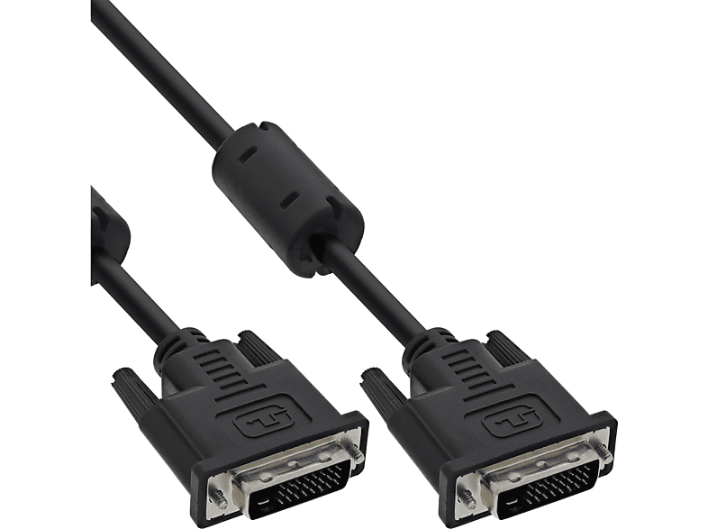 INLINE InLine® DVI-D DVI, Stecker, / 2 Stecker 24+1 Link, digital Dual Kabel, 5m schwarz