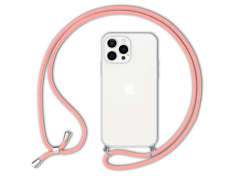 NALIA Klare Backcover, Max, Hülle Kette mit Apple, zum 13 Pro Pink iPhone Umhängen