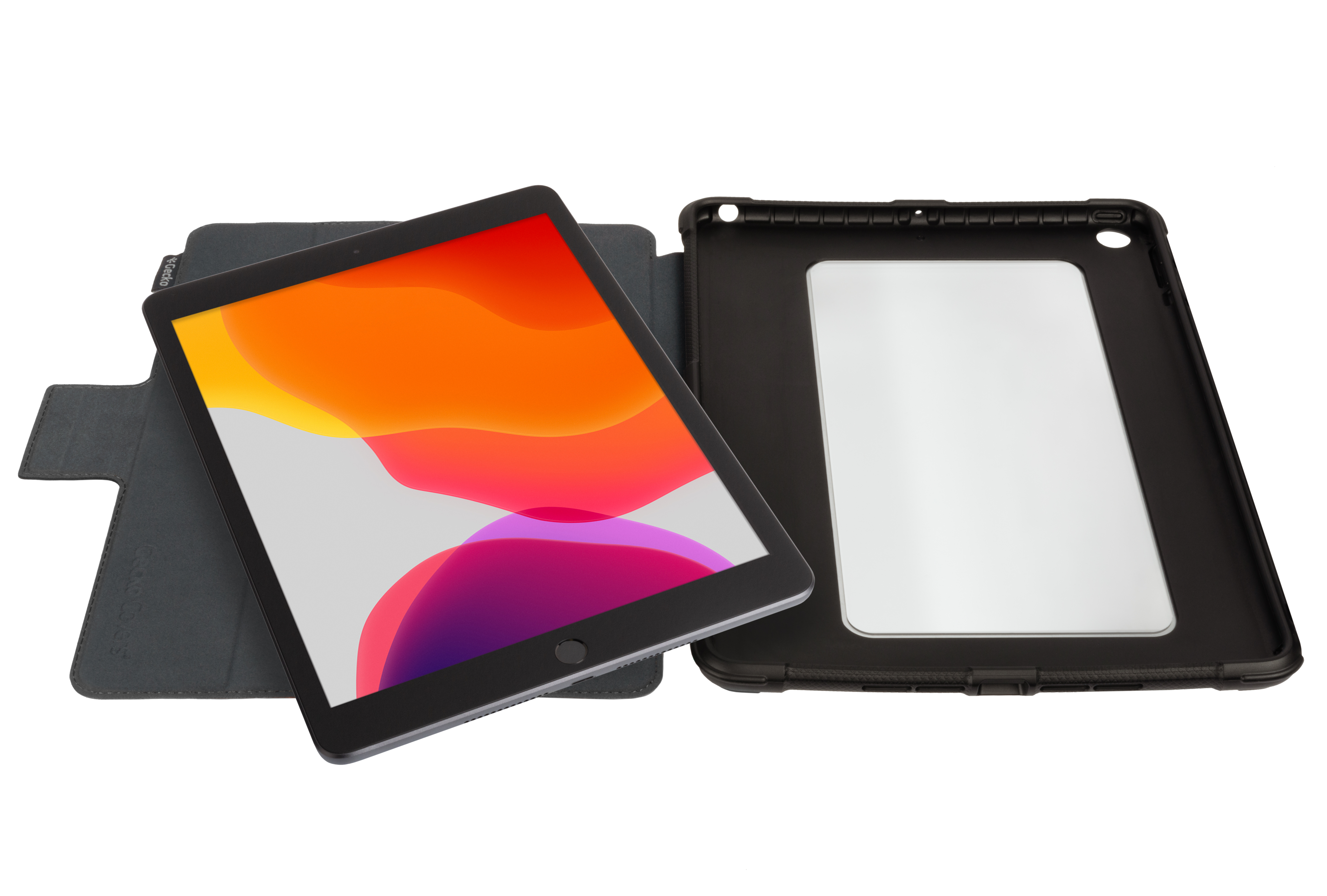 (2019),Apple PU iPad Bookcover 10.2 COVERS (2021) iPad Schwarz Tablet Leather, Apple für 10.2 iPad Cover (2020),Apple 10.2 Rugged Hülle GECKO