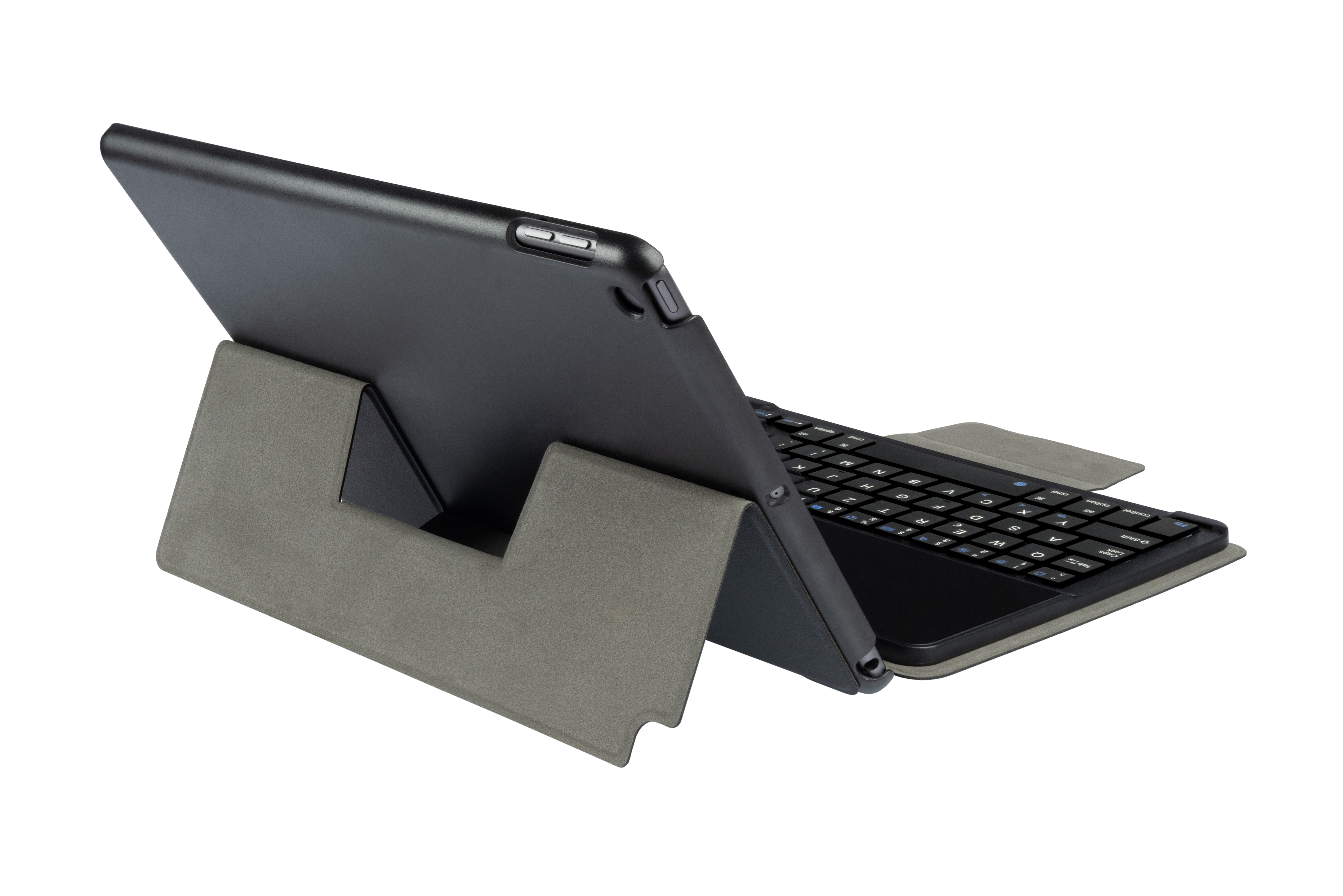 GECKO Leather, für Tastatur-Case QWERTZ PU Apple COVERS Schwarz Bookcover