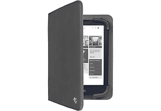 GECKO COVERS Universal Stand Cover E-Book Reader Hülle Bookcover für Universal PU Leather, Schwarz