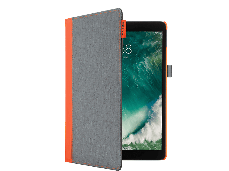 Pro Bookcover Leather, iPad iPad (2017) Easy-Click COVERS Grau,Orange Apple Hülle GECKO Cover Tablet PU (2019),Apple für 10.5 Air