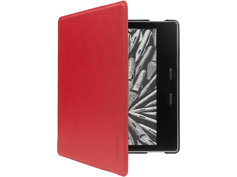 GECKO COVERS Slimfit Cover E-Book Reader Hülle Bookcover für Amazon Kindle PU Leather, Rot