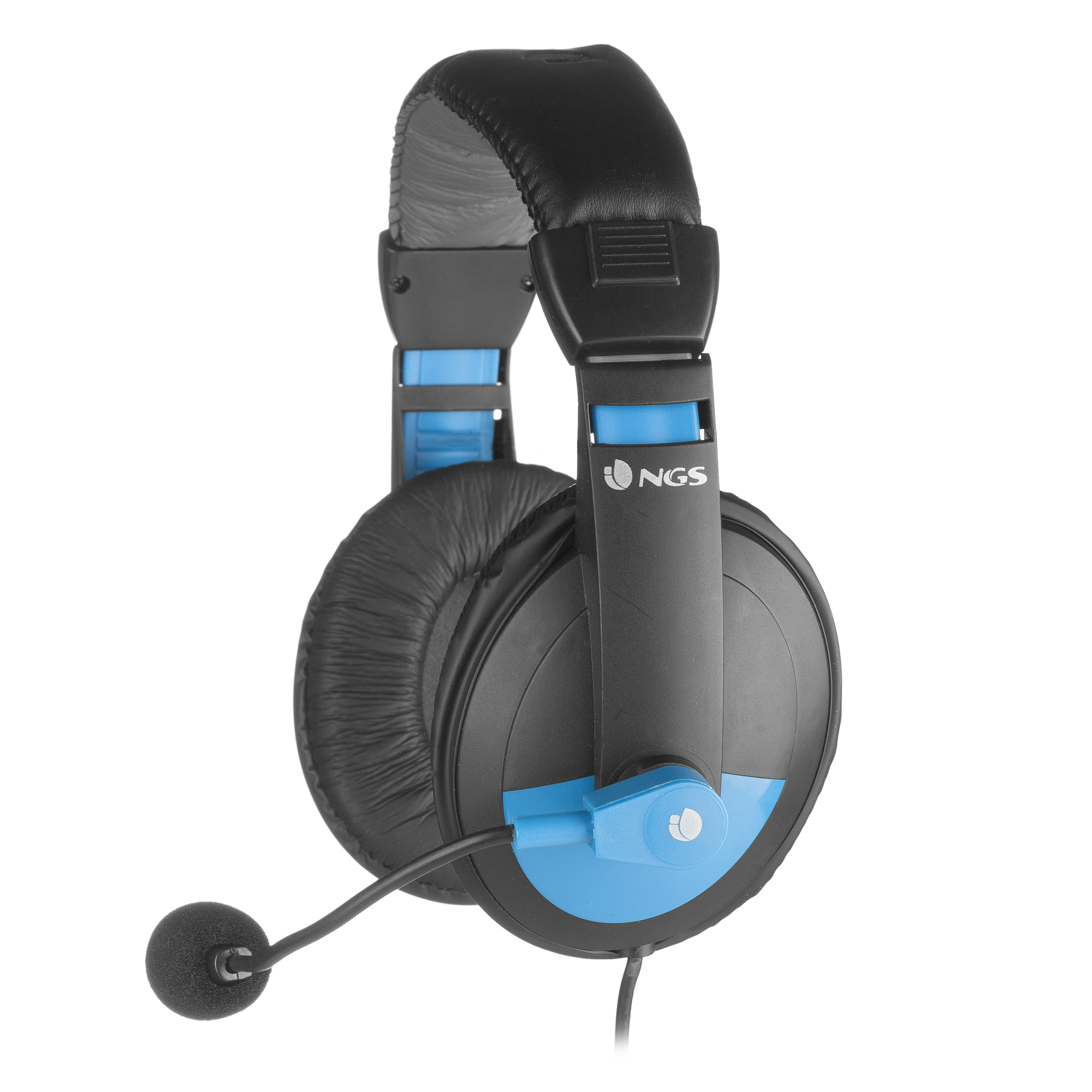 NGS MSX9PROBLUE, Over-ear Headset mit Blau Mikrofon