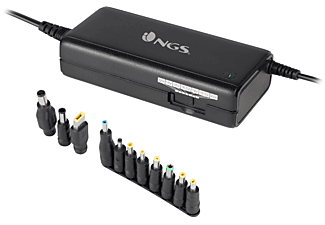 NGS BAN -Manuelles 90-W-Laptop-Ladegerät mit 11 Adaptern, kompatibel mit HP, Dell, Asus, Lenovo,acer AC 110V-240V, 50-60Hz, Schwarz