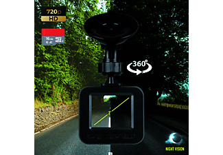 Dashcam - NGS Dashcam- NGS OWL URAL 720P HD, en Bucle, Visión Nocturna, Sensor G, Negro |