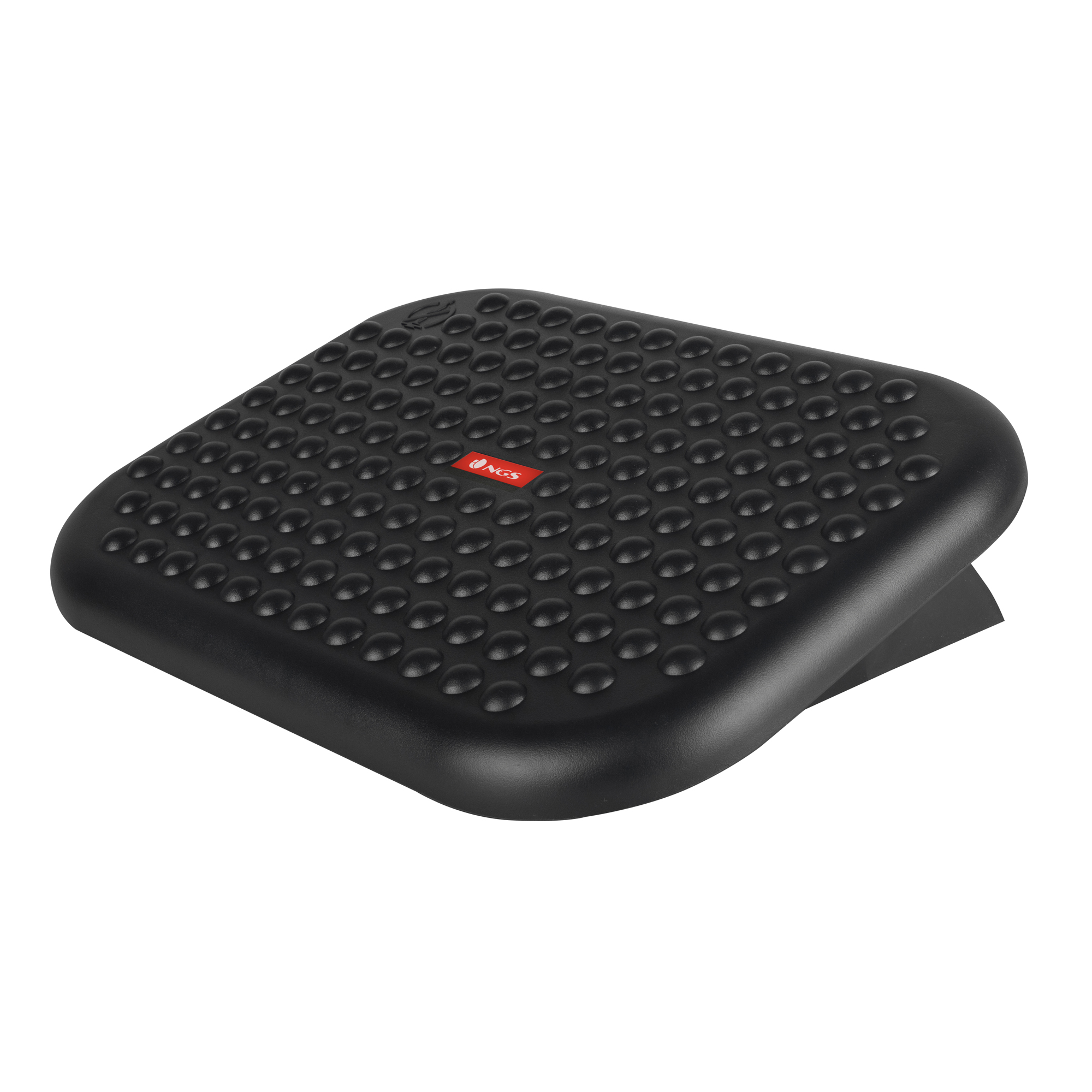 Reposapiés ergonómico - NGS Reposapiés ergonómico- NGS FOOTNEST, Ajustable en altura, Inclinación de 0º a 15º, Antideslizante