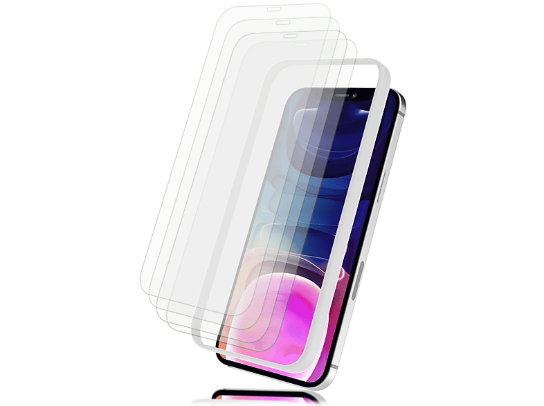 NALIA 4x Displayschutz(für 13 Max) Schablone Pro & Schutzglas Apple 1x iPhone