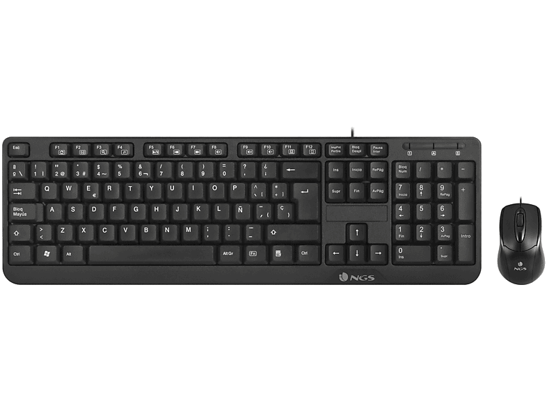 Pack Teclado + Ratón Gaming con Cable USB Gamer Retroiluminado 104 Teclas  Ergonómico LED Videojuegos Streaming - KTF2000 KLACK, Cable, Por cable,  Negro