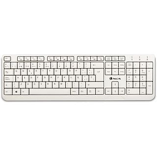 Teclado con Cable para PC - NGS SPIKE, Cable, Blanco