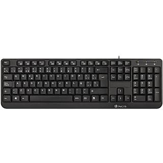 Teclado con Cable para PC - NGS NGS-KEYBOARD-0344, Cable, Negro