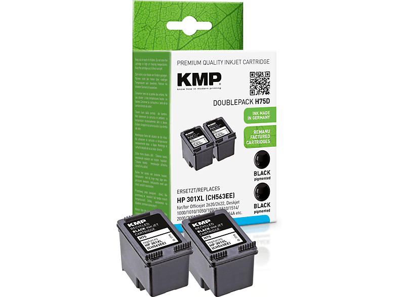 Broek Outlook Mars KMP ersetzt HP 301XL Tintenpatrone Black (301XL) | MediaMarkt