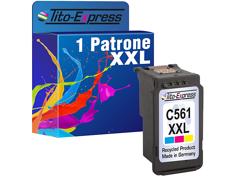 TITO-EXPRESS PLATINUMSERIE 1 recycelte  Patrone ersetzt Canon CL-561XXL Tintenpatrone color (cyan, magenta, yellow) (3730 C 001) | Tonerkartuschen