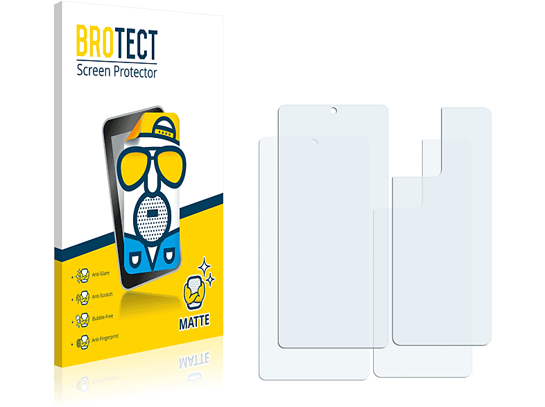 BROTECT 2x matte Schutzfolie(für Xiaomi 11T Pro (Vorder + Rückseite))