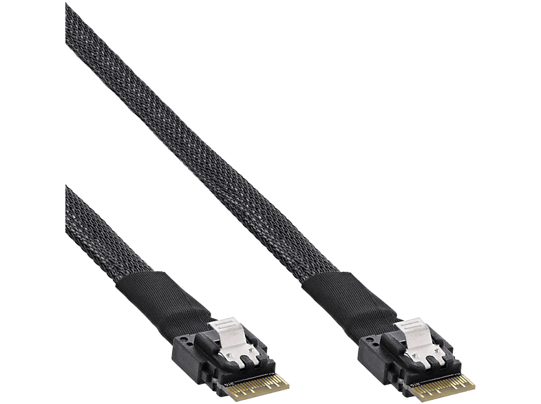 Kabel SFF-8654, 1 Kabel, 24Gb/s, SAS, SAS m 1m SFF-8654 Slim zu INLINE InLine® SAS,
