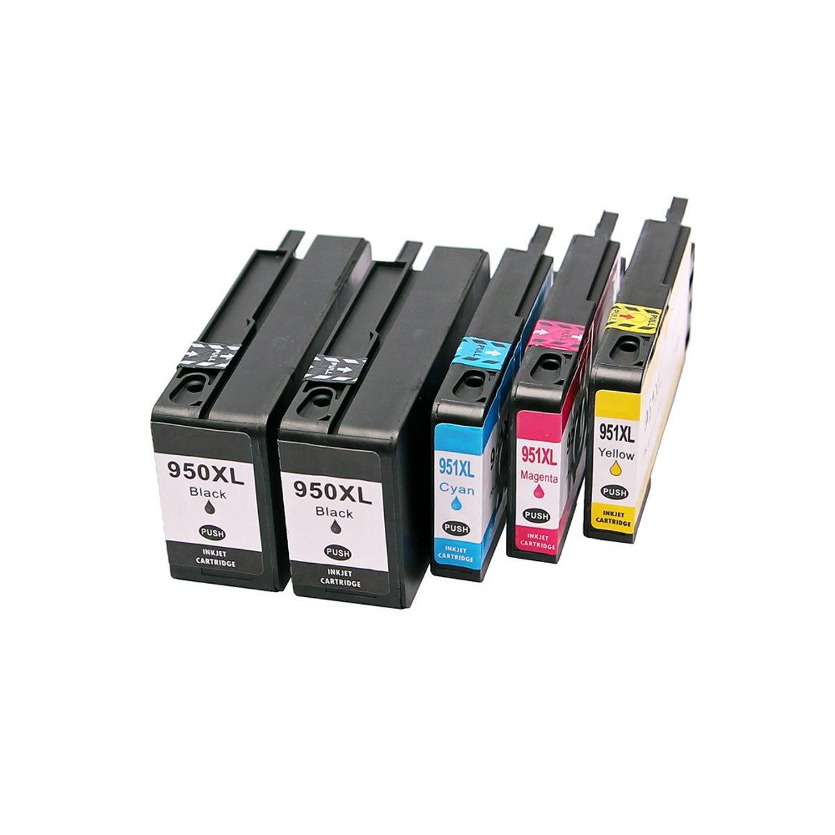 Yellow) CMYK Black 950XL Kompatibel Set ABC Tinte CN048AE (CN045AE 5x Cyan CN047AE CN046AE 951XL Magenta